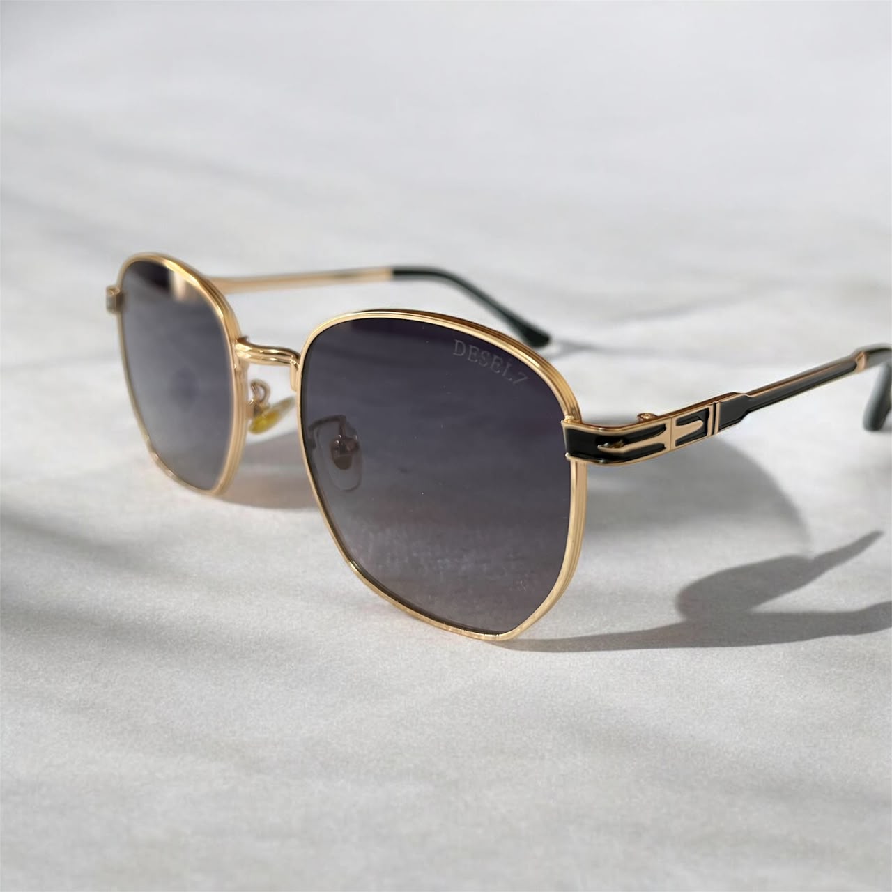 Lunettes de Soleil Monture Métallique Noire