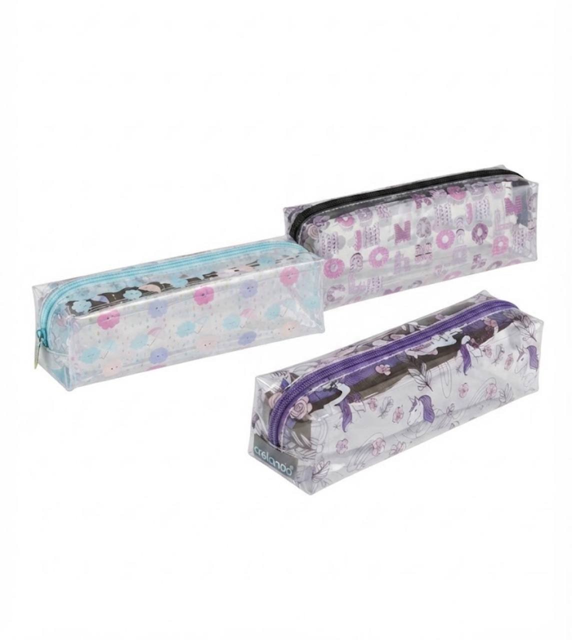 Trousse transparente a motif Fillette Cristal CR-1212