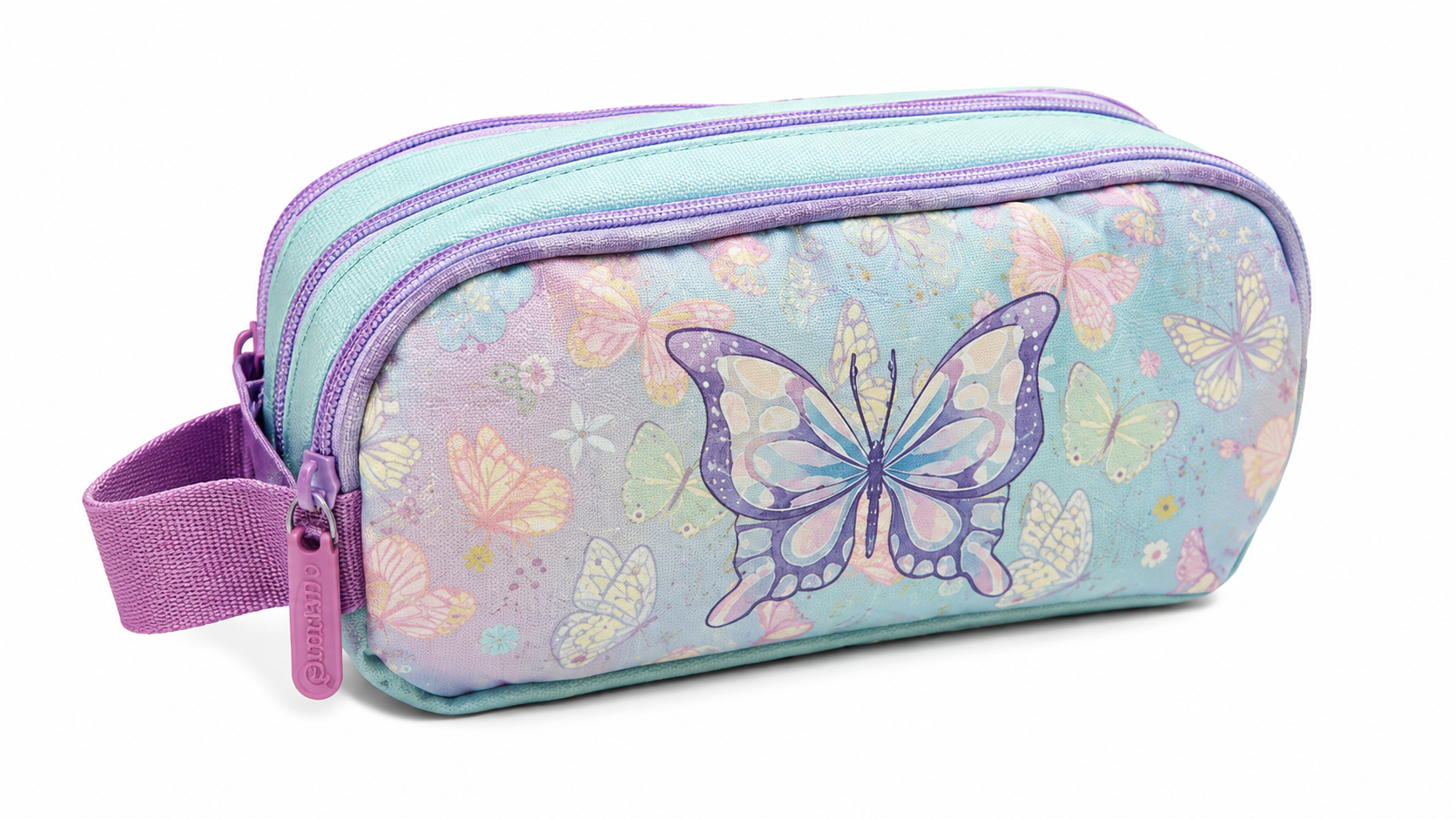 Trousse cristal Scolaire 3 poches Fillette CR-1103