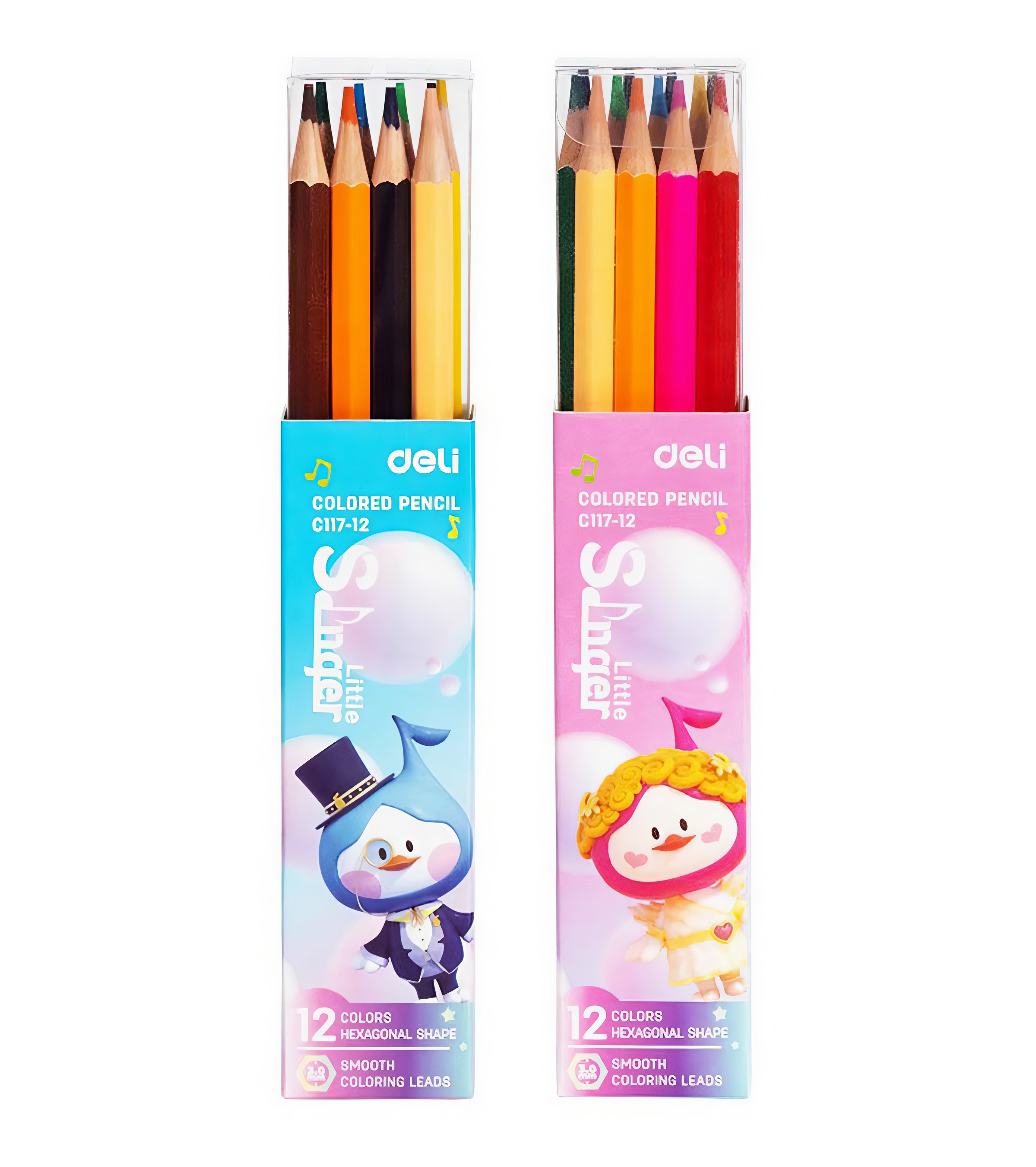 crayons de couleur de 12 couleurs de la marque Deli ref C117-12