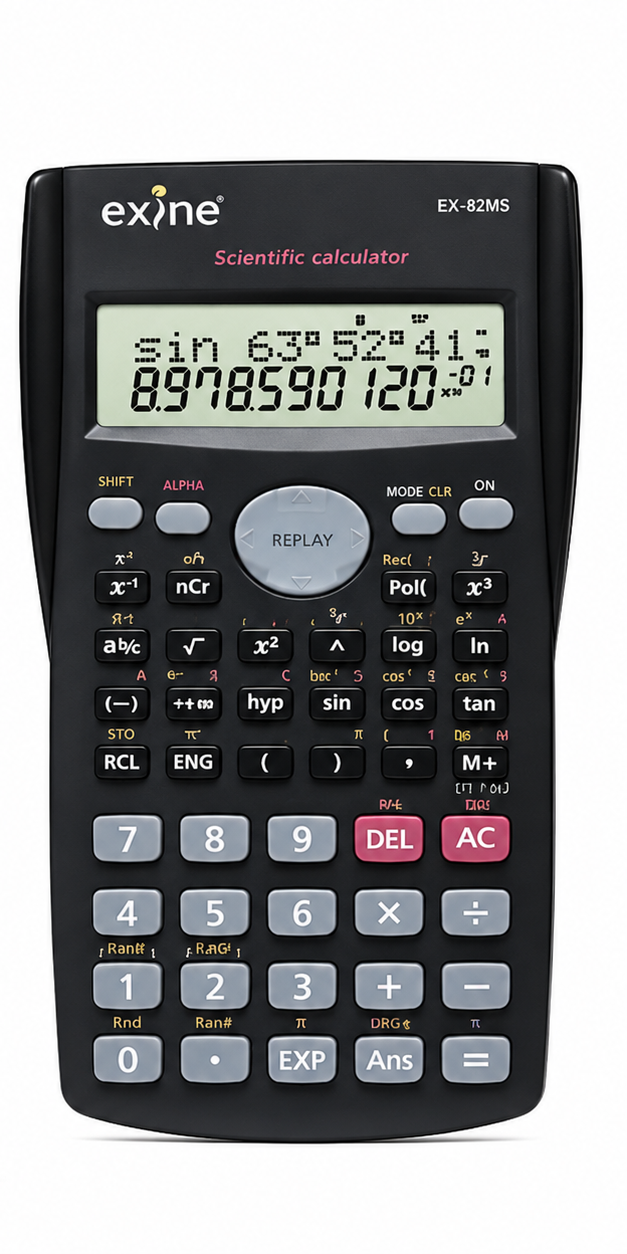 CALCULATRICE SCIENTIFIQUE 82MS 240 Functions EXINE NOIR IB-82MS
