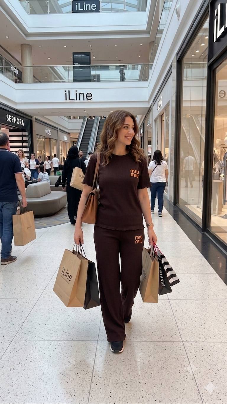 Ensemble Côtelé Femme T-shirt & Pantalon Large – Coordonné