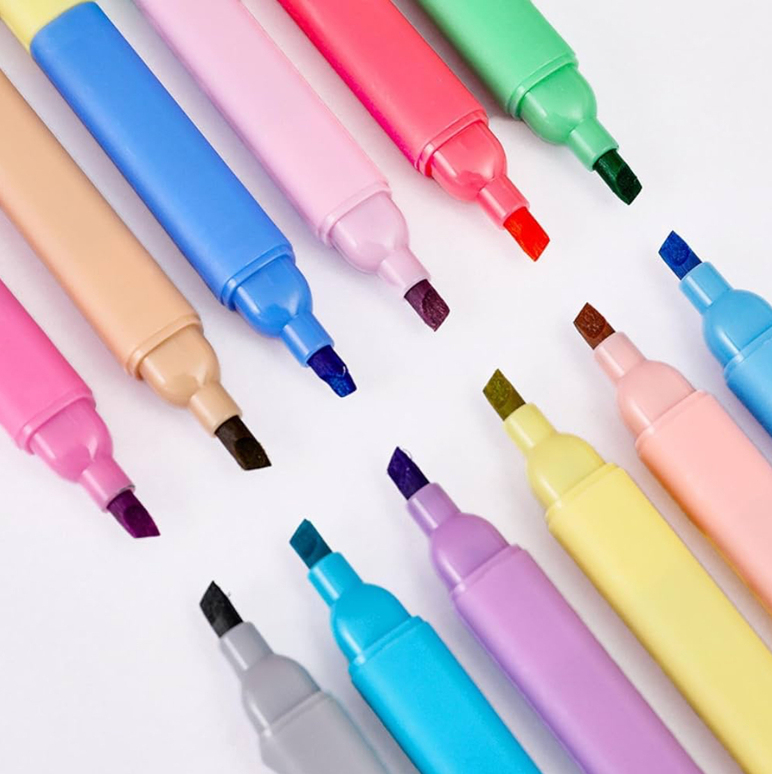 Surligneur Link art double tete 12 couleurs 