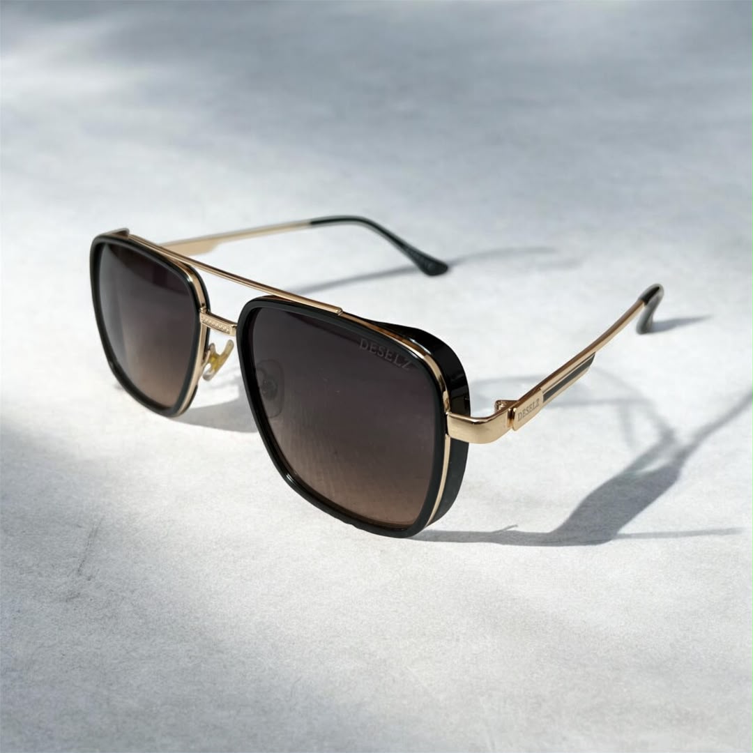 Lunettes de Soleil Aviateur Monture Métal Bicolore
