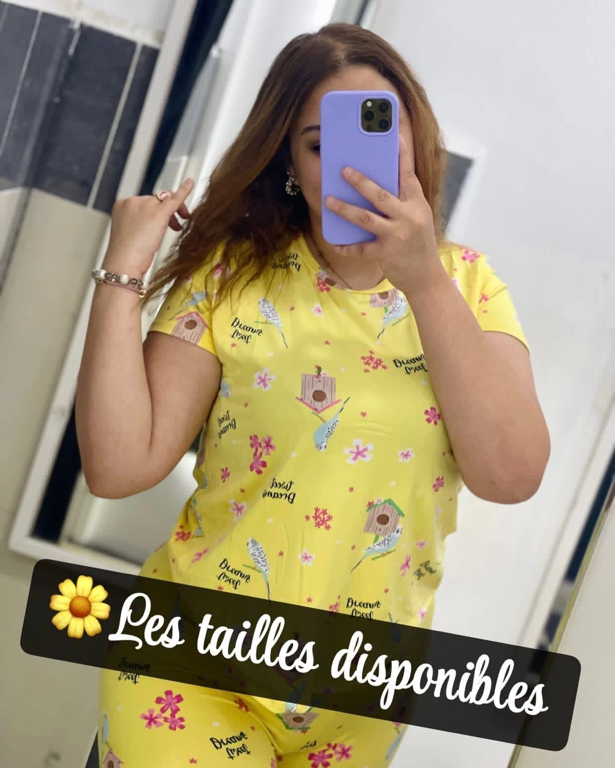 T-shirt de Pyjama Femme à Imprimé Fantaisie