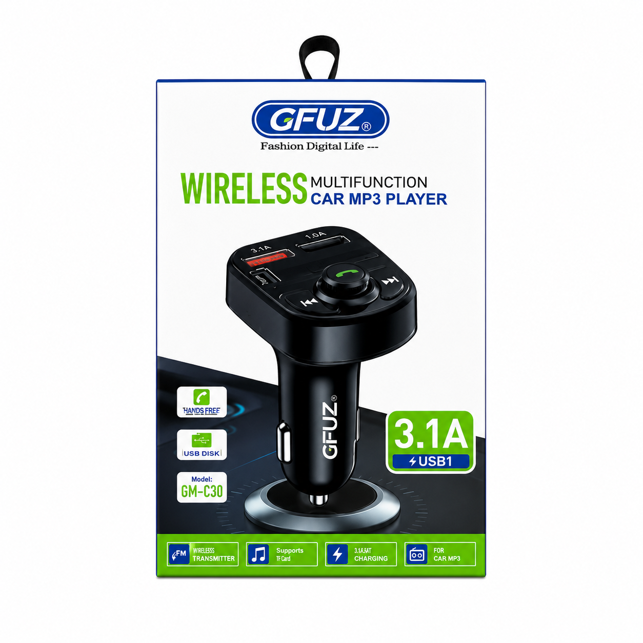 Transmetteur FM Bluetooth Multifonction GFUZ GM-C30