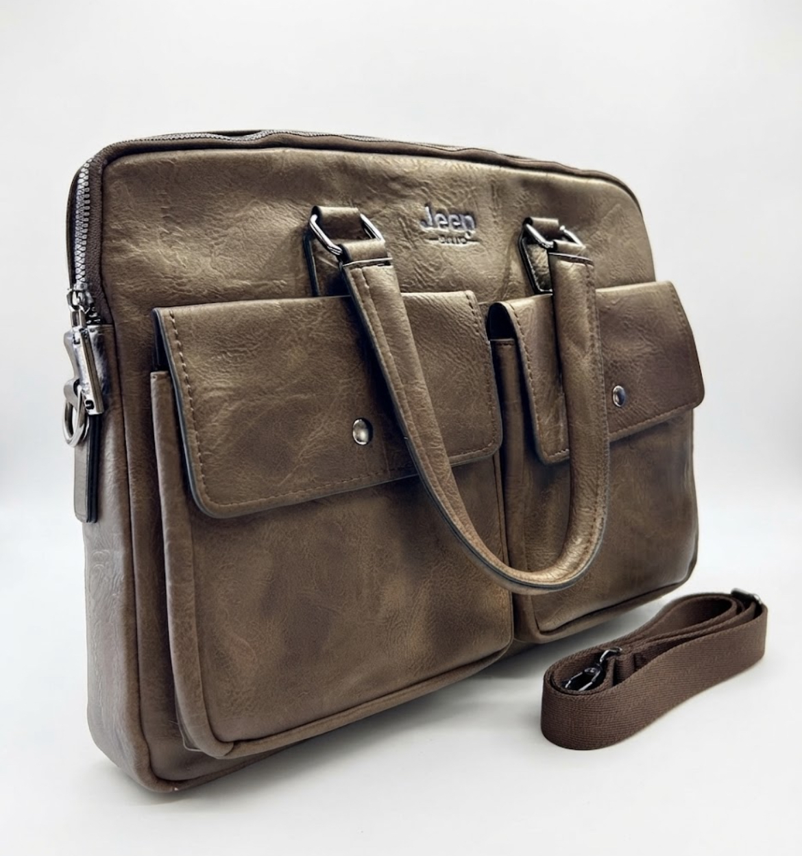 Cartable en Simili Cuir Design Élégant jeep