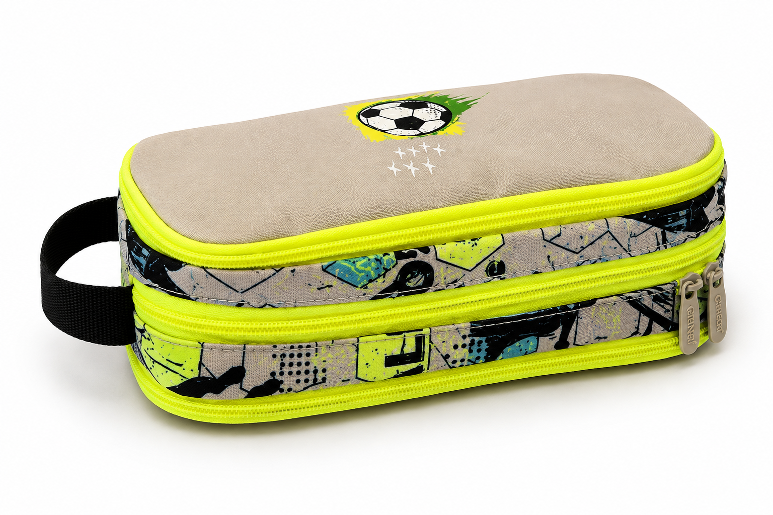 Trousse cristal Scolaire 3 poches Garçon CR-1103