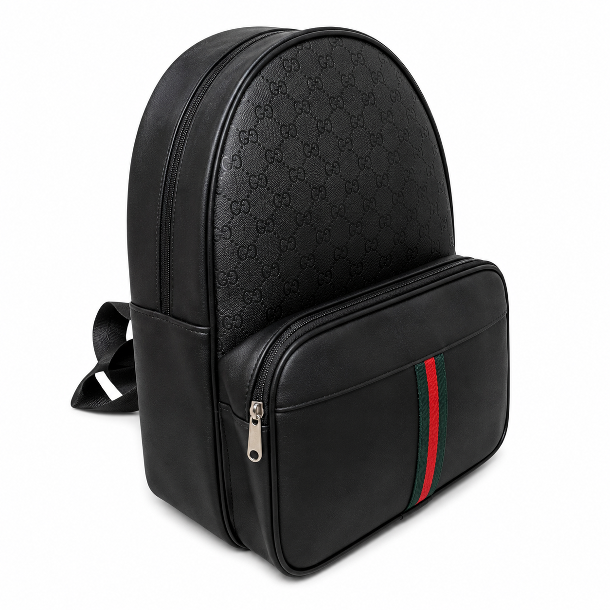 Sac à Dos Noir Monogramme avec Bande Signature Gucci
