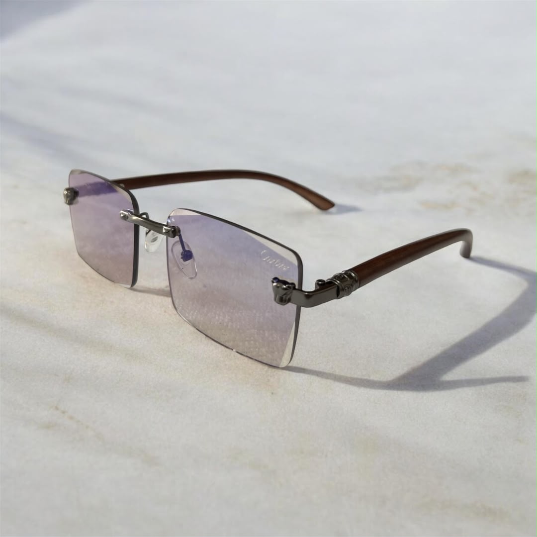 Lunettes Sans Monture à Verres Rectangulaires