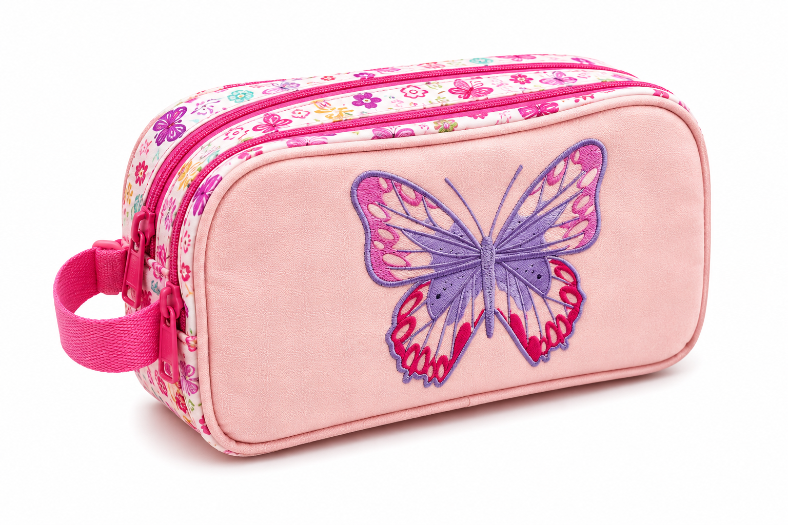 Trousse cristal Scolaire 3 poches Fillette CR-1103