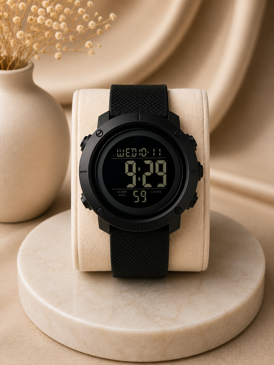 Montre Digitale Sport Tout Noir