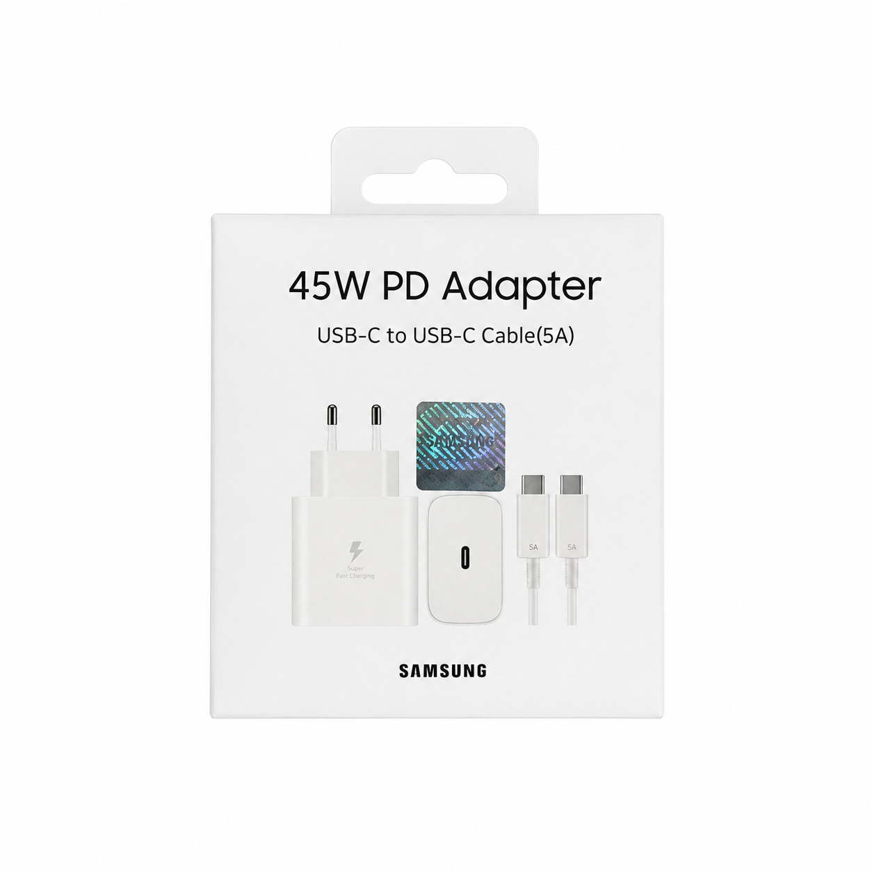 Samsung Chargeur Rapide 45W PD avec Câble USB-C 5A