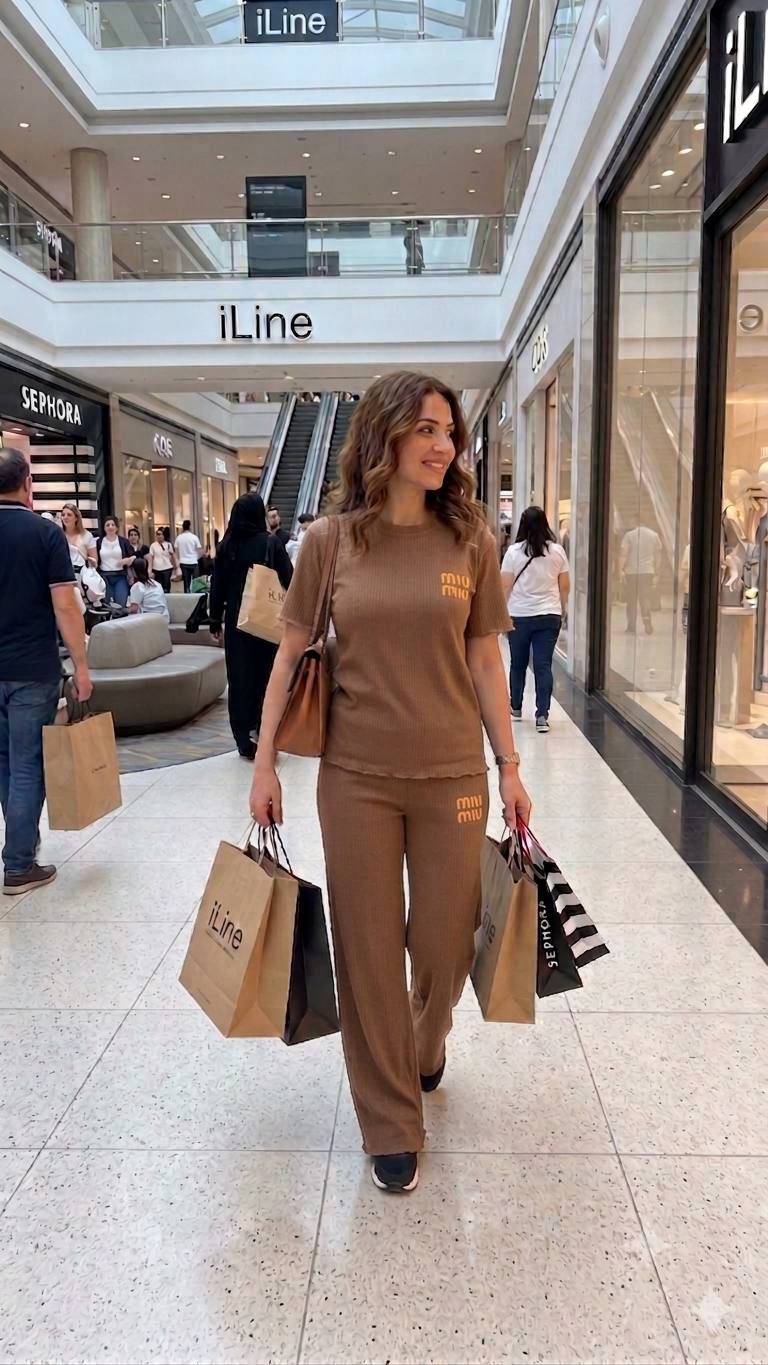 Ensemble Côtelé Femme T-shirt & Pantalon Large – Coordonné