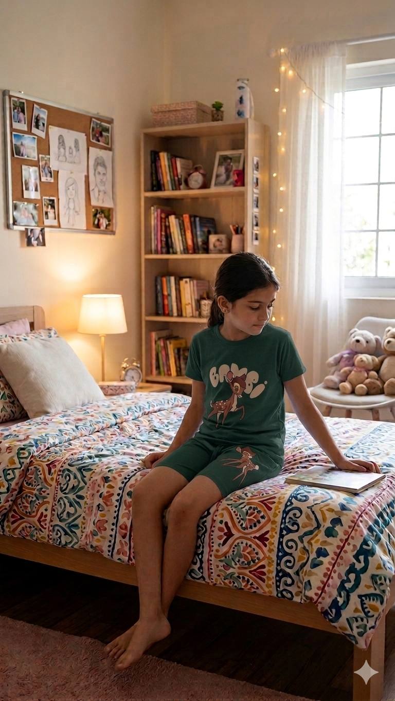 Ensemble Short et T-Shirt Fille Imprimé Bambi